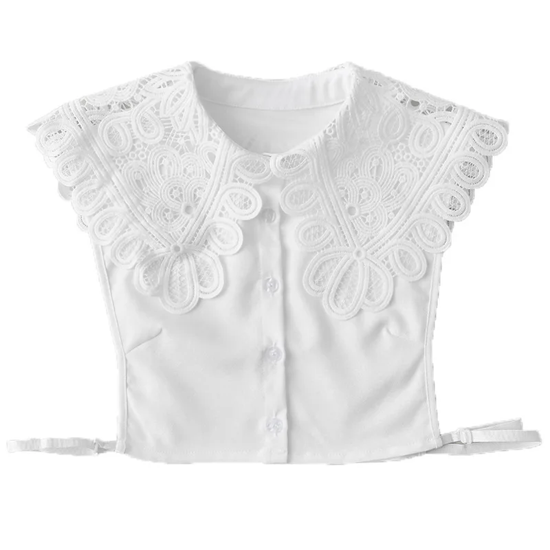 

2021 Women Detachable Collars Ladies Lapel Choker Necklace Shirt Fake Collar Tops Half Shirt False Collars Female Faux Col