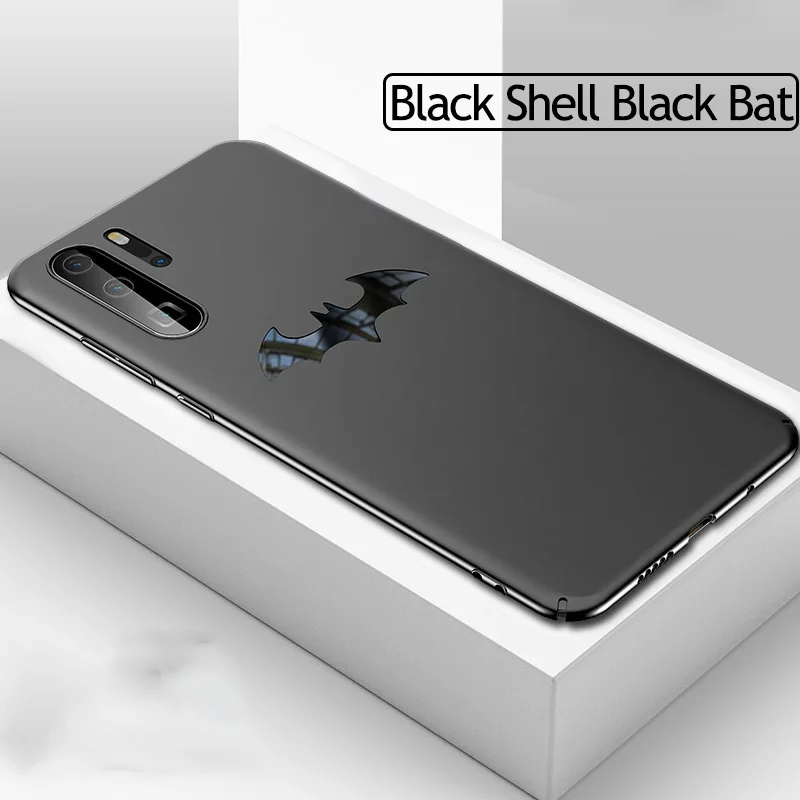Ультратонкий металлический матовый PC чехол для телефона с Бэтменом для huawei P30 P20 Honor V20 V10 10 9 Lite Pro Nova чехол с магнитной защитой - Цвет: Black Case Black Bat