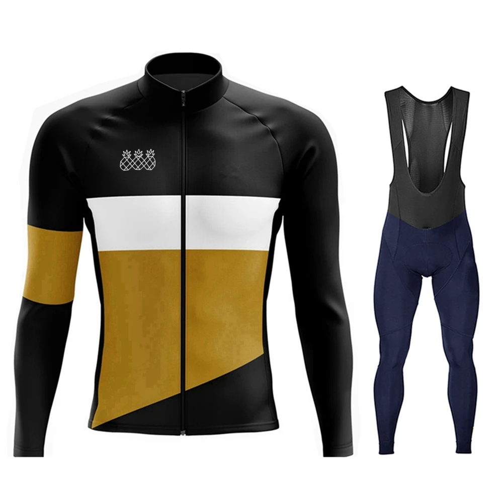 

Team Men Bicycle Clothing Set 20D Team Long Sleeve Cycling Set Bike Jersey Ropa Maillot Ciclismo Cycling Clothing