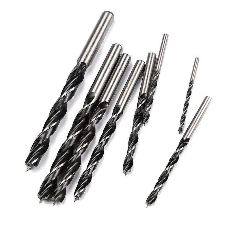 Набор спиральных сверл для деревообработки комплект из 8 насадок с круглой