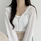 Женская укороченная толстовка на молнии, модель 2021 года, модные однотонные Свободные толстовки с длинным рукавом для вечеринки, пляжа, выпускного вечера, музыкального фестиваля