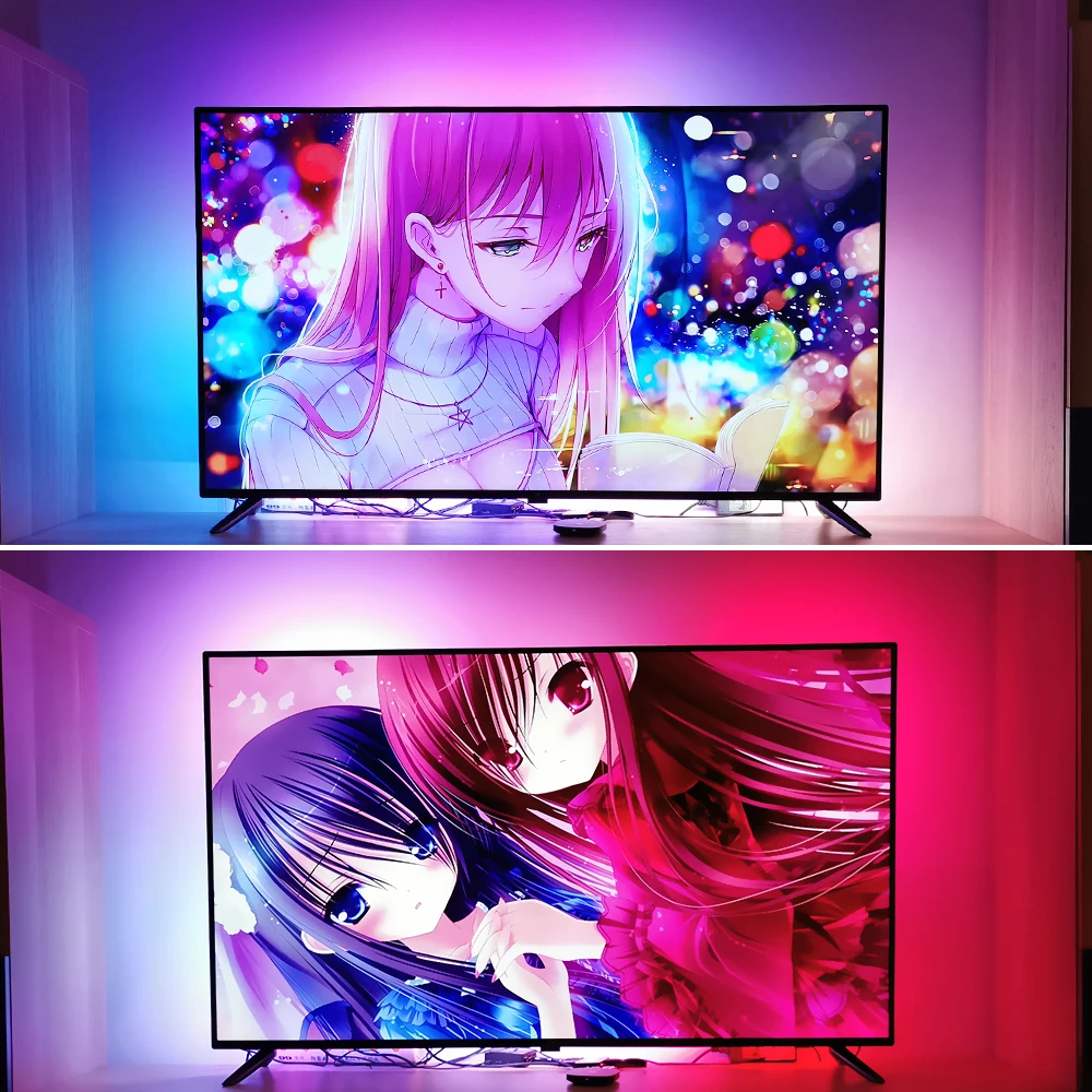 DIY Ambi светильник для устройства HDMI легко ТВ тыловая подсветка ws2812b ТВ динамический прокладки СИД светильник 4K HD ТВ монитор 40-80 дюймов ТВ