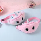 Поясная сумка для девочек с милым единорогом, Детская плюшевая игрушка, ремень градиентных цветов, мультяшный Кошелек для монет, дорожная нагрудная сумка