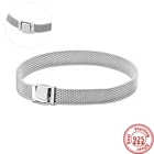 Женский сетчатый Браслет Из Серебра 2021 пробы, с бусинами