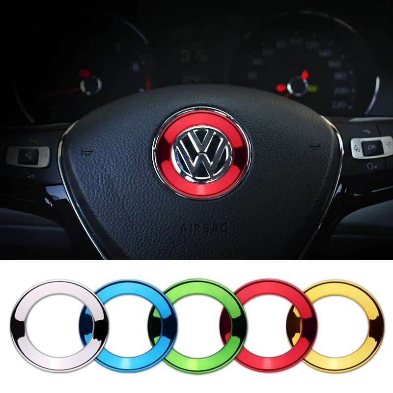 Автомобильная наклейка на руль с логотипом для Volkswagen VW Golf 4 5 Polo Jetta Mk6 Tiguan
