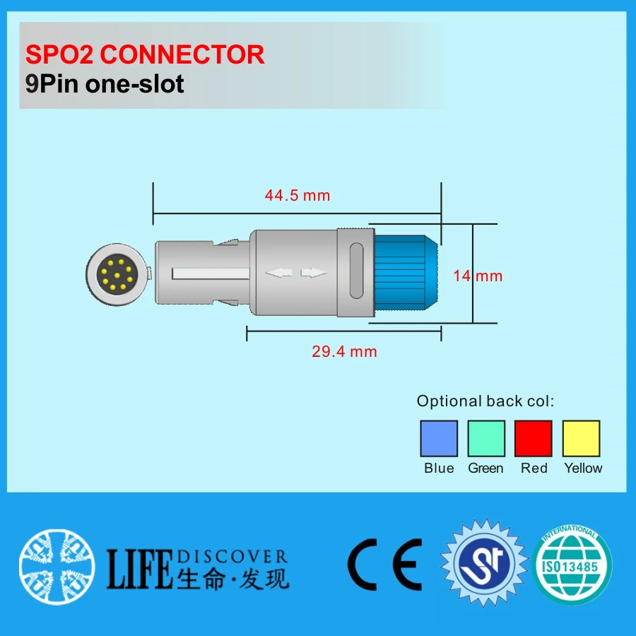 

standard SPO2 sensor lemo connector 9pin medical connector 10pcs packing