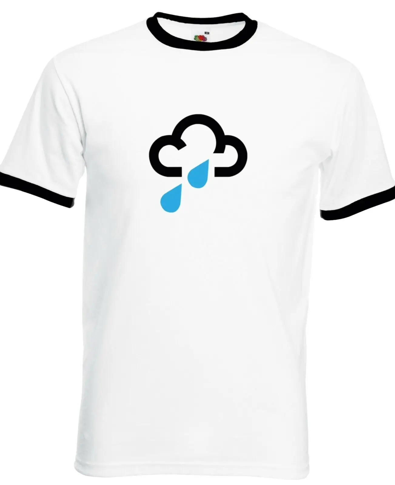 Футболка с символом погоды дождливого звонка (Fol брендовый Uk Mood Rain Cloud