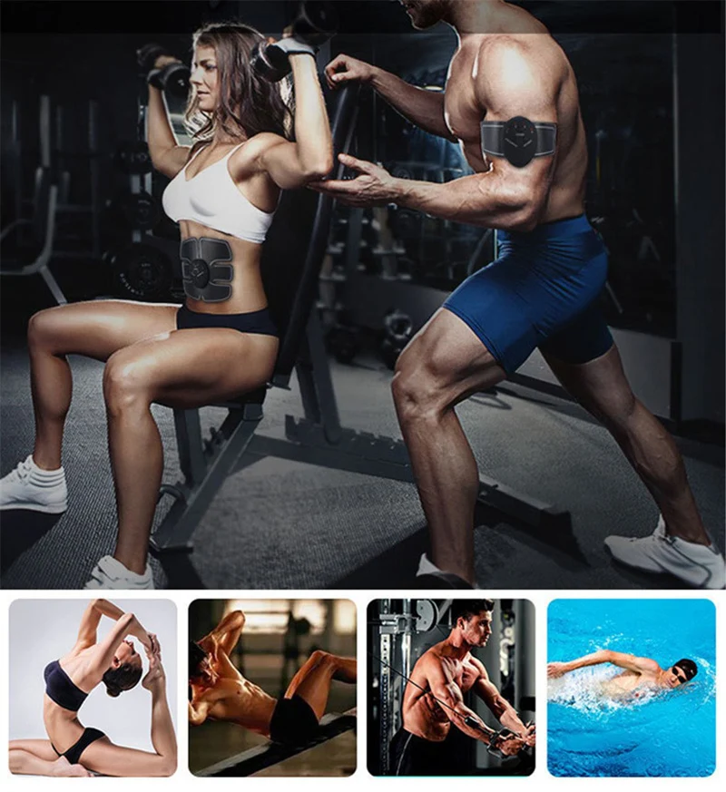 

Abs Belt Ems Muscle Stimulator Abs New Weight Loss Equipment to Tonify Legs and Abdomen Gym Equipment for Faxe Home Portable