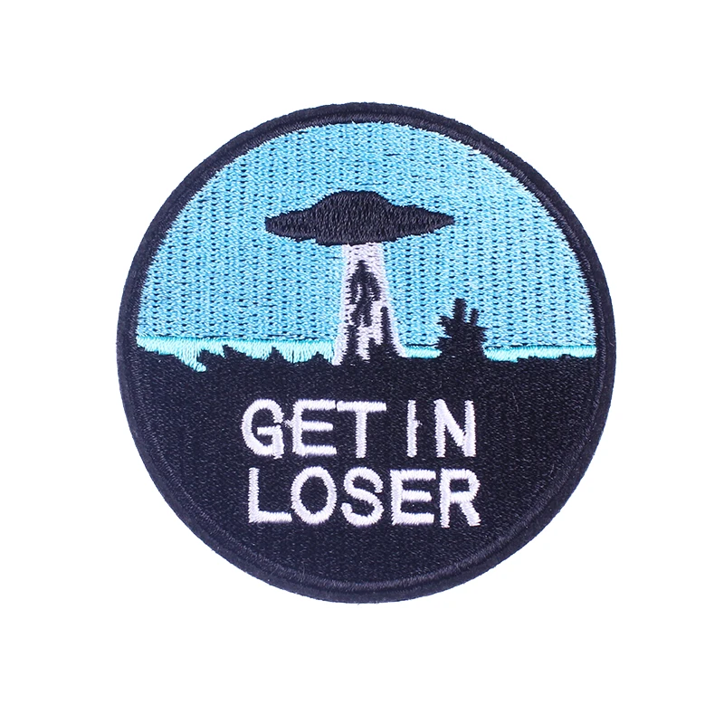 Утюжок на заплатках DIY нашивка с НЛО одежде вышитые патчи для одежды пошив