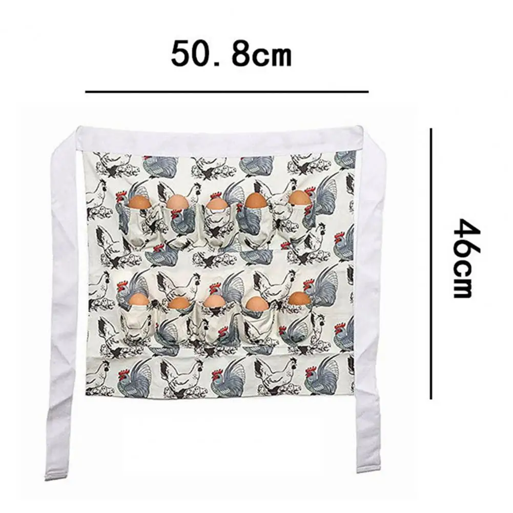 

Apron Multi-pocket Anti-stain Printing Multifunctional Egg Collecting Apron for Farm