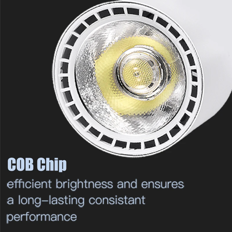 

Whole Set Led Track Lights 12/20/30/40W 220V COB Track Lamp Rail Spotlights Lighting Fixture Led Spots Lights for Home Store