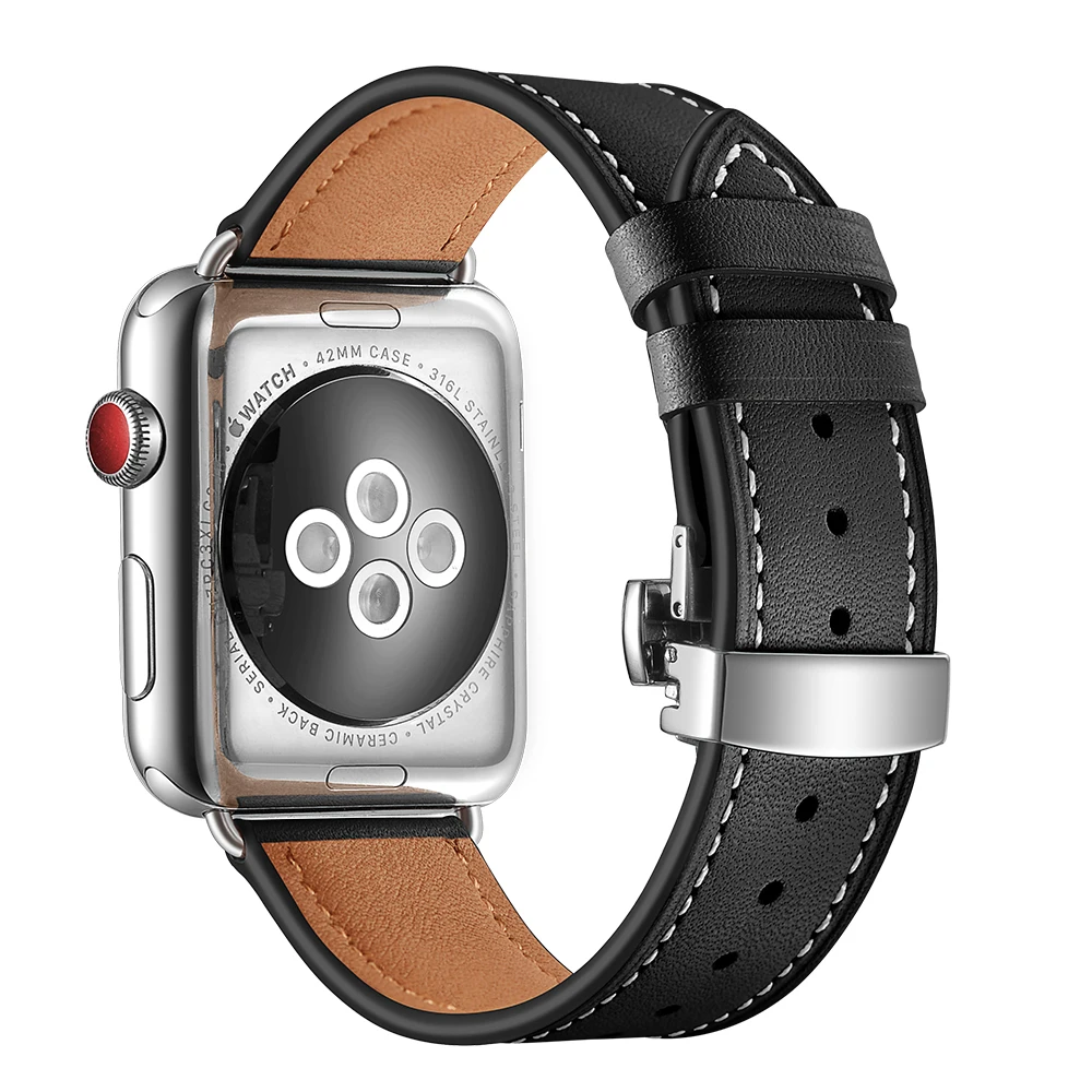 Ремешок для apple watch 5 4 кожаный браслет iwatch series 3 38 мм 42 мм|Ремешки часов| |