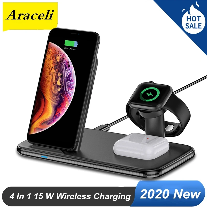 Быстрое беспроводное зарядное устройство 15 Вт для iPhone 11Pro XR XS MAX Беспроводная