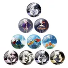 TAFREE аниме небо светильник 12151618202530 мм стеклянный кабошон купол крышка кулон DIY орнаментаксессуары GYU01
