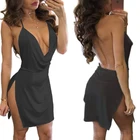 Женское атласное платье средней длины, облегающее длинное элегантное платье на бретелях без рукавов с открытой спиной для ночного клуба и вечеринки, лето 2020