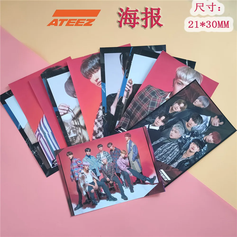 

2pcs/set Kpop ATEEZ poster sticker Come back New Album TREASURE EP.MAP To Answer Poster Photo album ATEEZ SEONG HWA YEO SANG