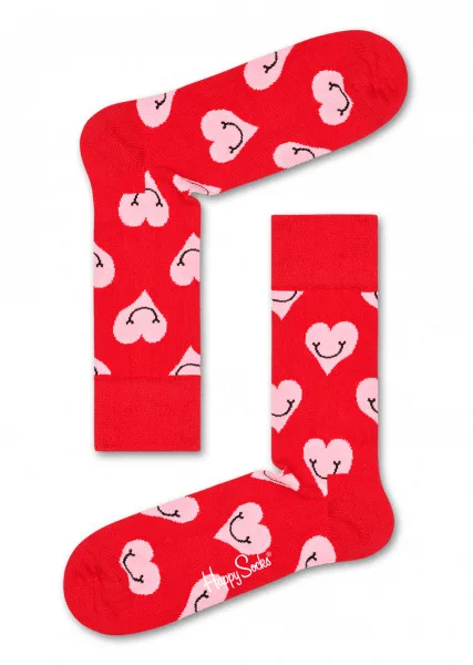 Индивидуальные маленькие красные носки с принтом в форме сердца европейском и