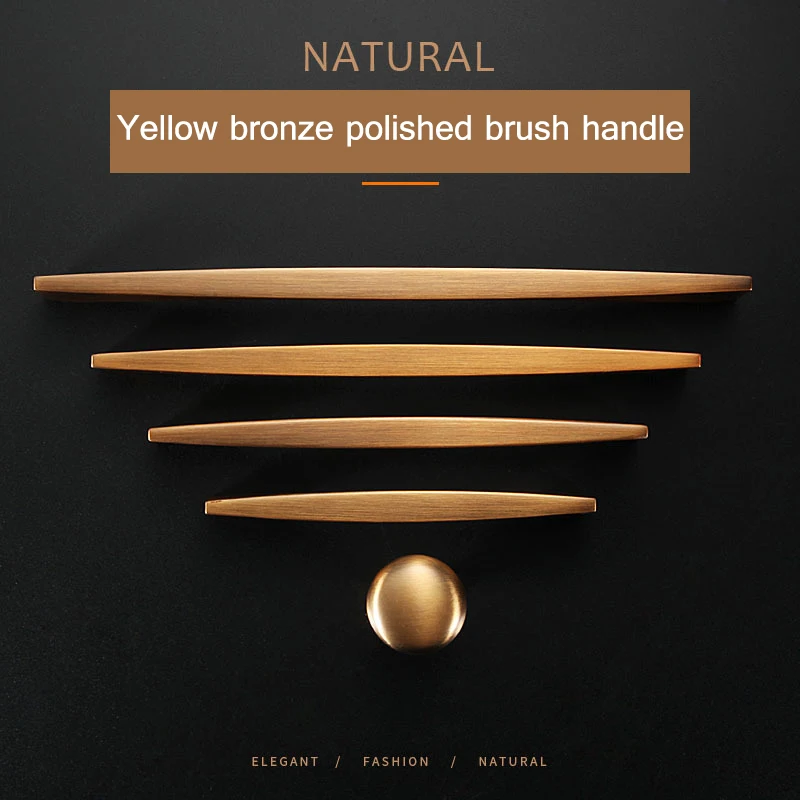 Желтая бронзовая ручка для кухонного шкафа из цинкового сплава|Ручки шкафа| |