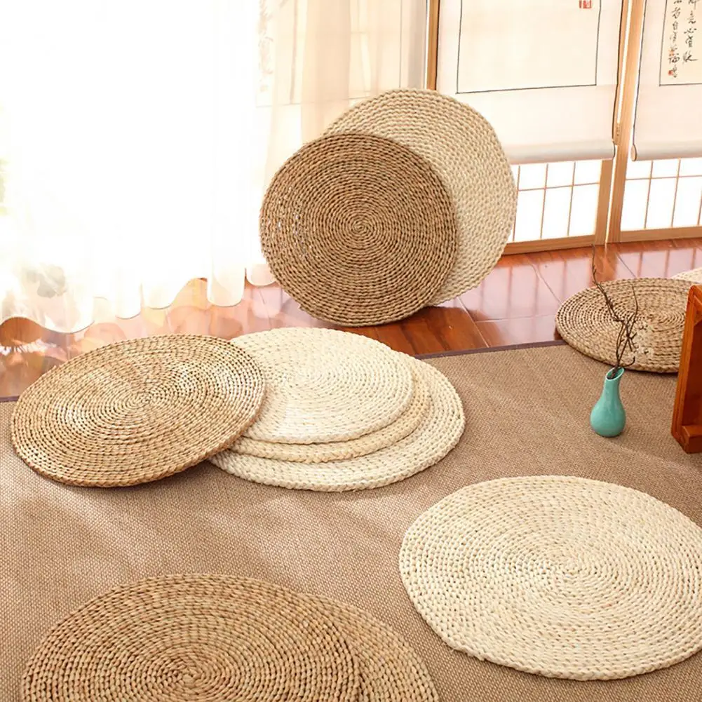 

Rattan Placemat Anti-Skidding Heat Resistant Not Easy Deform Braided Straw Table Mat for Home Cushion Home Textile
