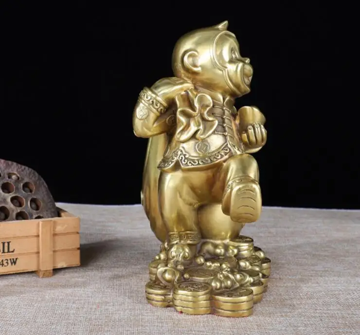Латунь золотой обезьяна отправить благословение дома ремесел медный слиток