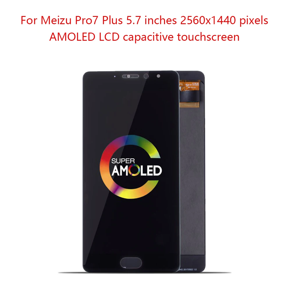 AMOLED 5 7 &quotдля MEIZU Pro Plus ЖК-дисплей сенсорный экран с рамкой для Pro7 lcd Замена + |