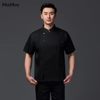 restaurant two colors wholesale price high quality chef jacket canteen work clothes single breasted fashion unisex chef jacket