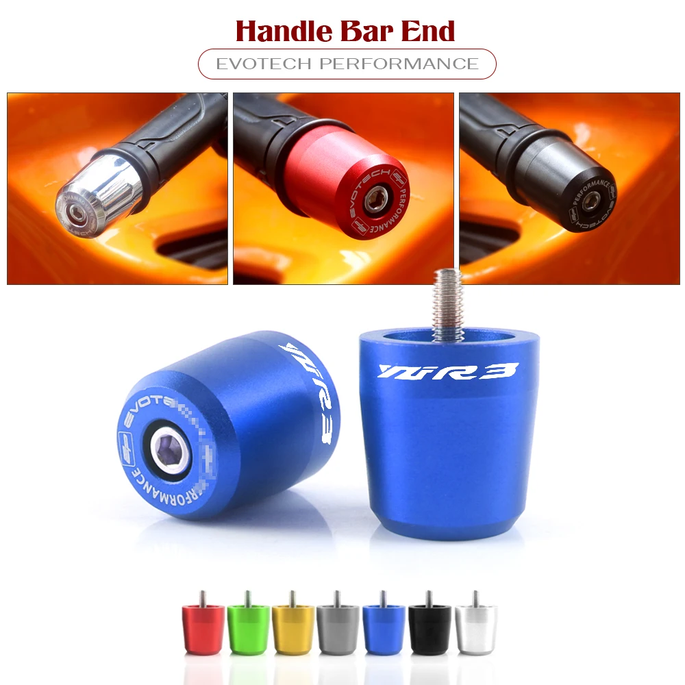 

7/8" 22mm Motorcycle EP CNC Handlebar Gear Balanced Plug Slider Handle Bar End Weights Grips Cap FOR YAMAHA YZF R3 YZFR3 R25