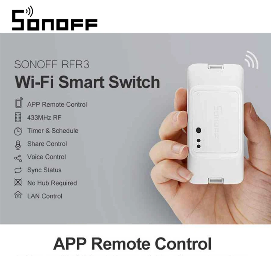 Смарт переключатель SONOFF RFR3 для включения/выключения WiFi IP66 светильник с таймером