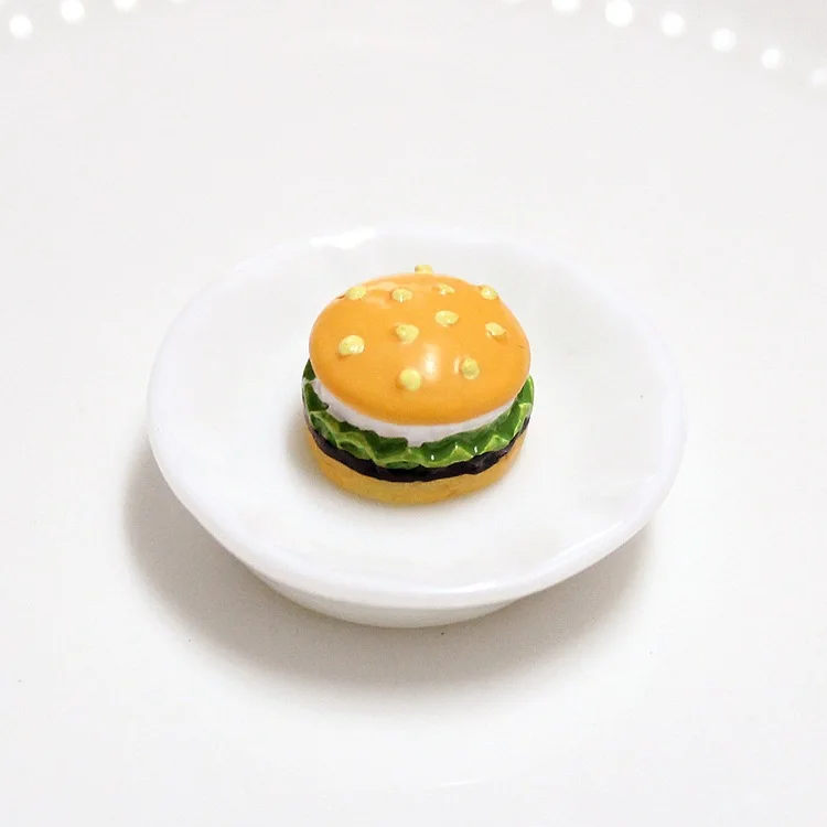 10 шт./компл. Детские кухонные игрушки мини Hamburge полимерные безопасный 1:12 еда