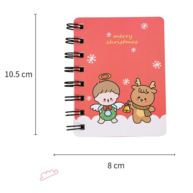 

1Set Cute Christmas Mini Coil Notebook Notepad Notebook Student Office Stationery