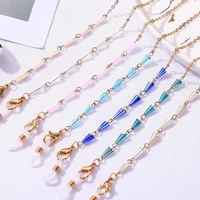 trendy sunglasses mask chain acrylic crystal glasses chain lanyard glass 2021 new fashion jewelry for women wholesale