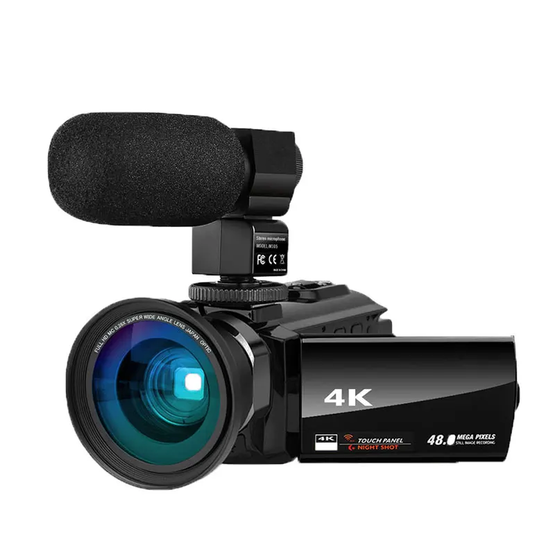 Видеокамера 4K 48MP Wi-Fi YouTube камера ночного видения блога 16X цифровая Vlog видеокамера |