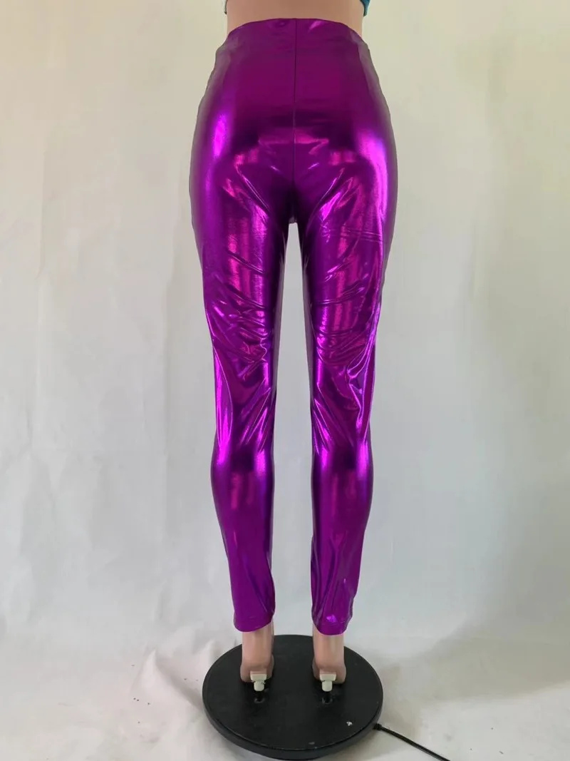 Женские Брюки-Капри из ПУ кожи с завышенной талией и пуговицами | Женская одежда