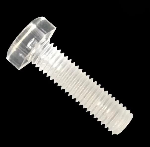 100 штук винтов с шестигранной головкой M3 M4 M5, наружная шестигранная гнездовая болтовая головка, мужской винт из прозрачного материала PC-пластика, 5мм-40мм длина.