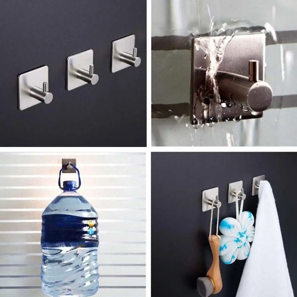 Нержавеющая сталь для ванной комнаты и кухни полотенца рельсы Крючки пальто без