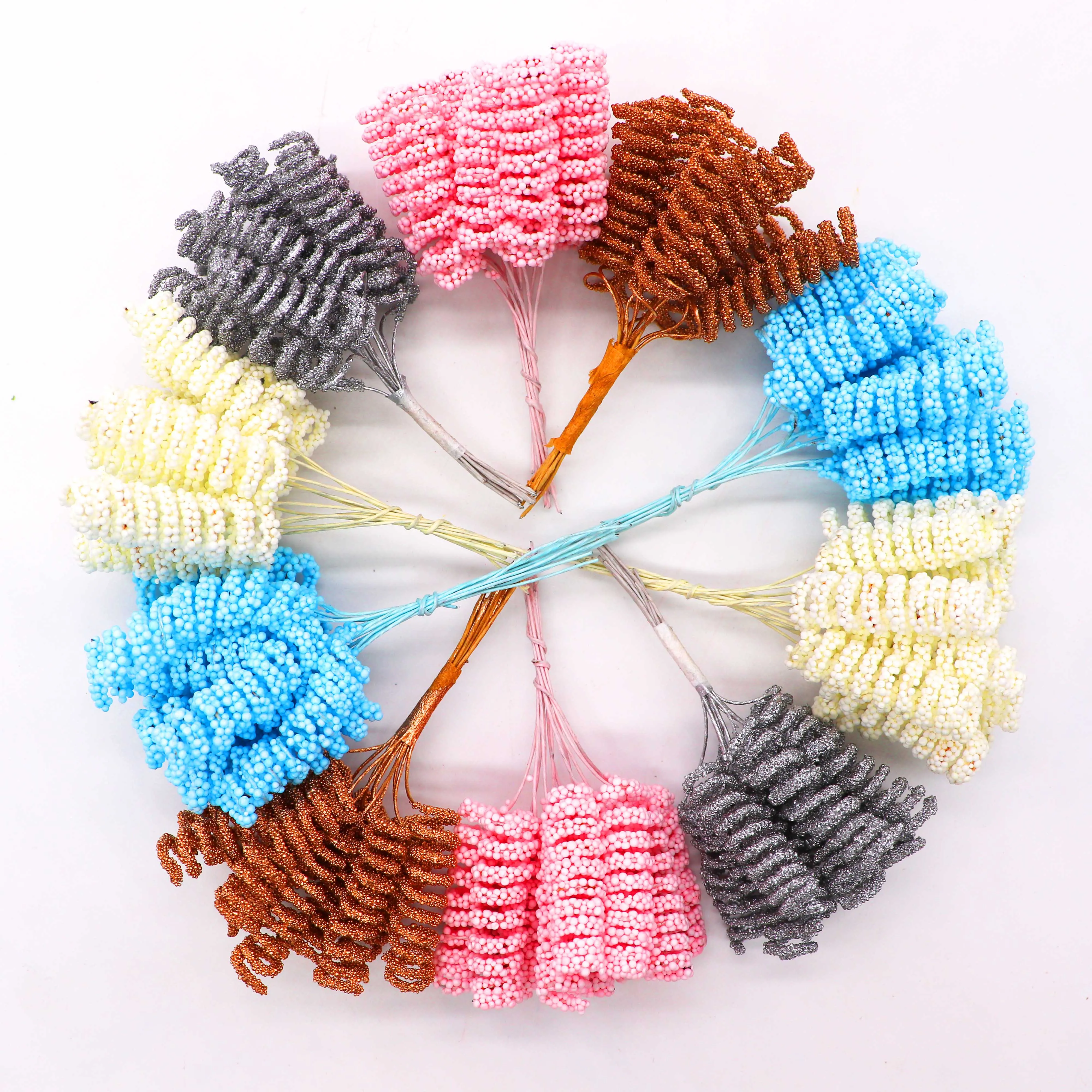 Искусственные цветы 12 шт./лот с тычинками из пены букет для свадьбы украшение