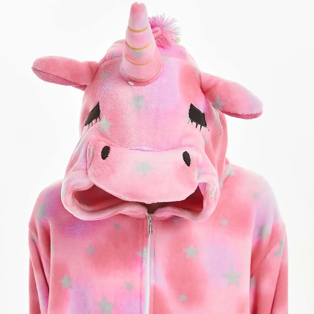 Пижама Кигуруми новейший Единорог комбинезон фланелевые Комбинезоны для
