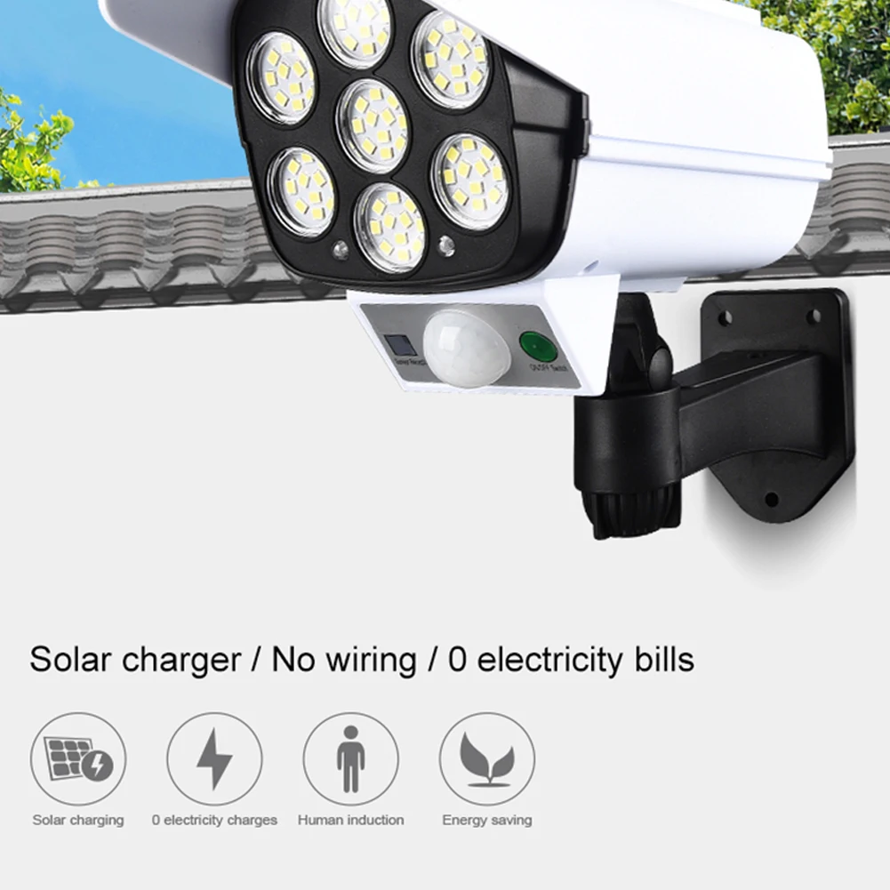 

Solar Light 2 In 1 LED Outdoor Solar Lamp Dummy Camera PIR Motion Sensor Powered Sunlight Street Light Garden Decor LED Light