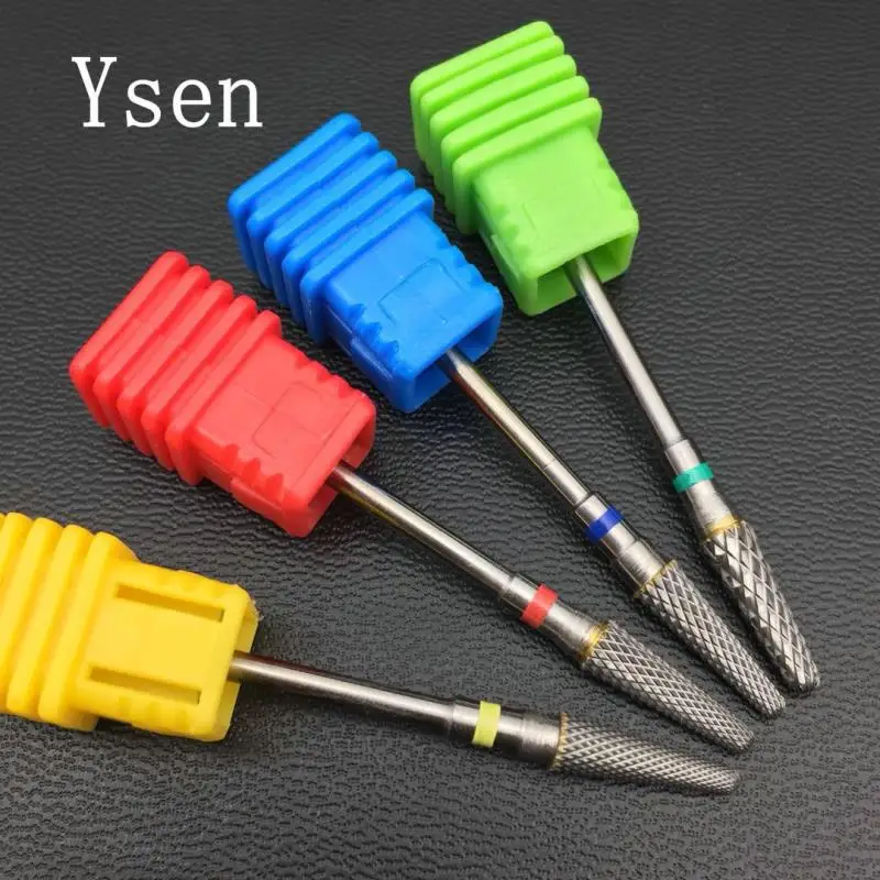 4 размера цилиндрические карбидные сверла для ногтей электрической маникюрной