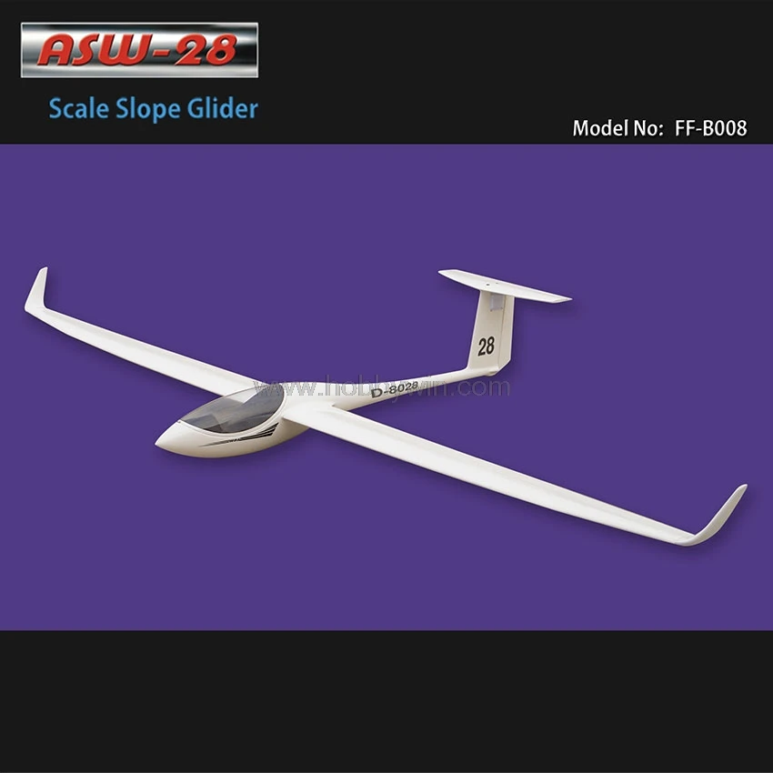 FlyFly ASW 28 слайдер 2530 мм ARF без электронных частей RC Стекловолоконный модель