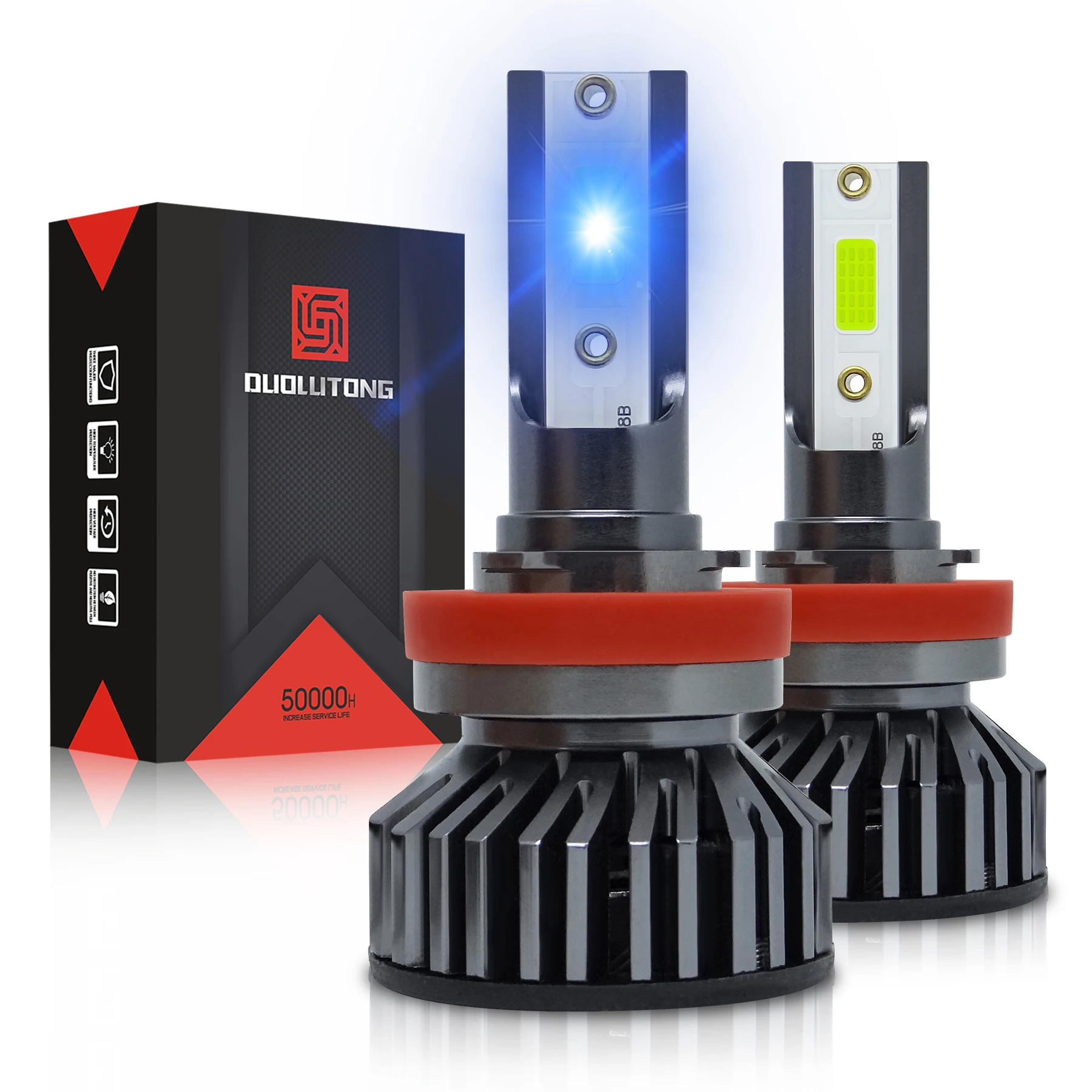 

2Pcs 80W 16000LM Car Led Headlight H1 H4 H7 LED Canbus H8 H9 H11 9005 HB3 9006 HB4 High Beam Auto Lights Bulb Auto Turbo