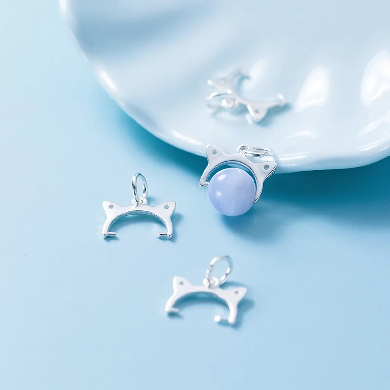 MEETSOFT бусина с зажимом полуфабричная Серебристая коннектор для подвески застежка