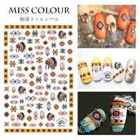 3d nail art ultra thin adhesive sticker japanese bohemian indian style for manicure nail art manicure decal nail decor supplier