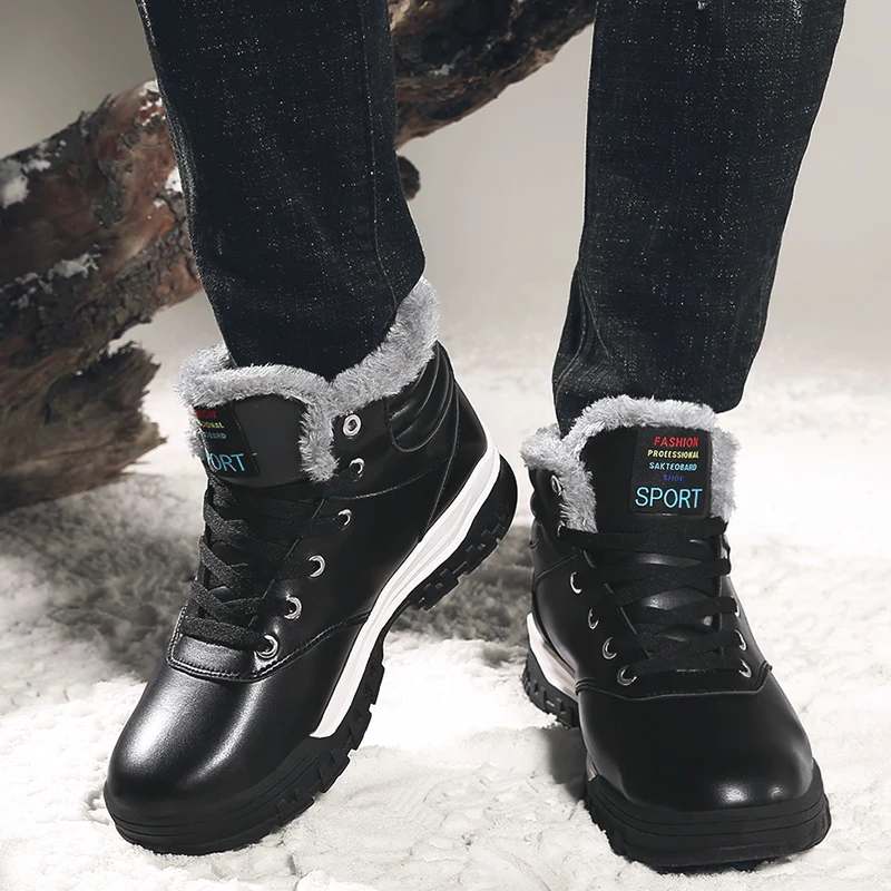 Мужские зимние кроссовки MARSON повседневные теплые ботинки из хлопка удобная