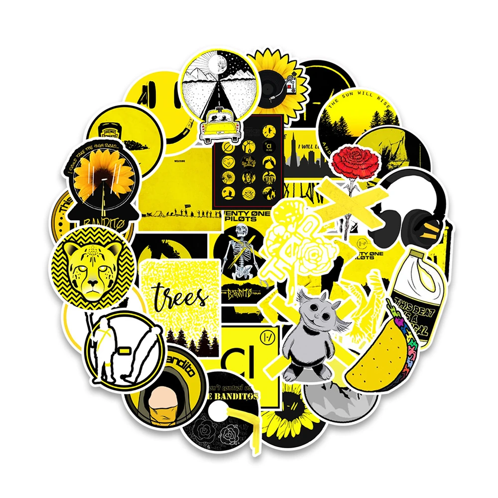 

50 шт лимонно-желтый VSCO мультфильм канцелярская бумага для детей наклейки для катания на скейтборде, ноутбук, мотоцикл записная книжка для д...