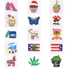 Симпатичные аксессуары для обуви, мороженое, животные, ПВХ, подвески для обуви, единорог, лягушка, мультяшное украшение для обуви, браслеты для детской вечерние, Рождества