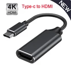 Адаптер USB Type C к кабелю 4K, Type C, Thunderbolt3, конвертер для MacBook, Huawei Mate 30, USB-C, адаптер USB Type C для ПК