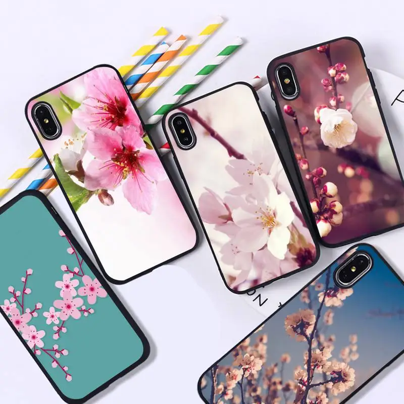 

YNDFCNB Plum Bossom Phone Case for iPhone 11 12 pro XS MAX 8 7 6 6S Plus X 5S SE 2020 XR cover