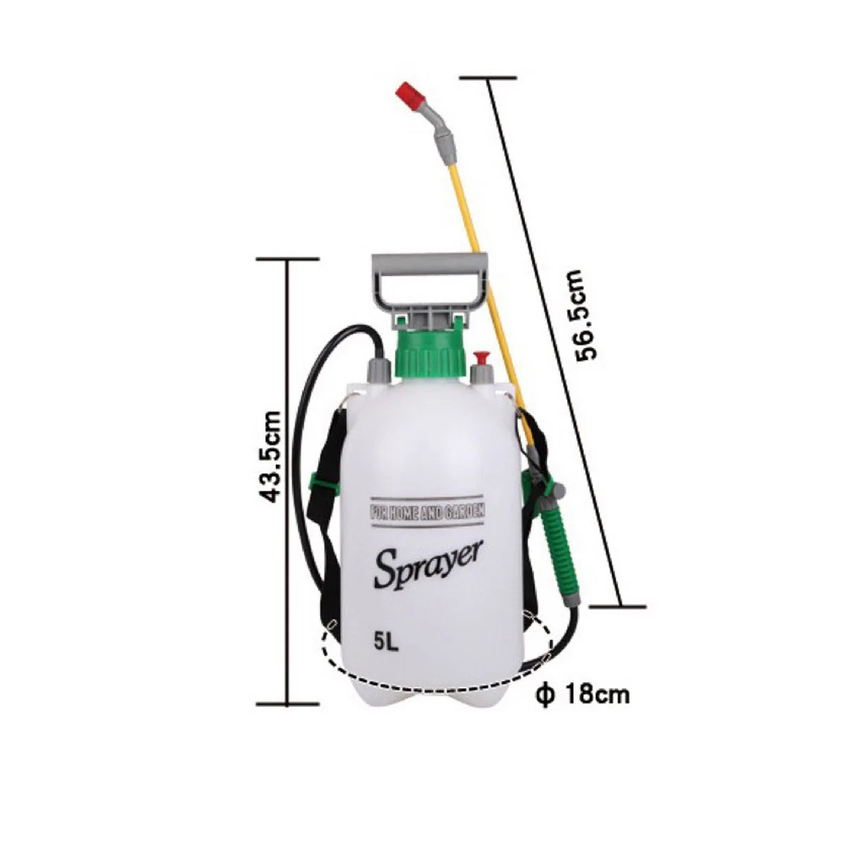 

5L Garden Pressure Sprayer Bottle Outdoor Plant Flower Watering Spray Tools Garden Sprayer with Shoulder Strap Gardening Tool