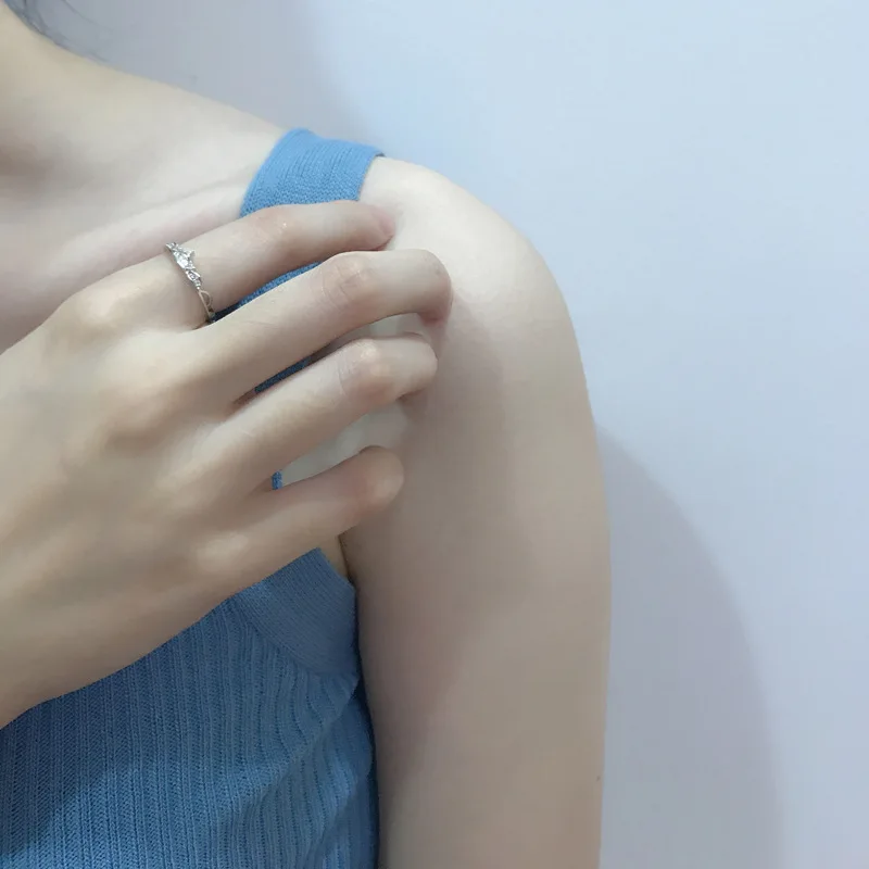 

New Arrival Women Girls Shiny Crown Ring Adjustable Index Finger Ring Female Wedding Party Fashion Jewelry